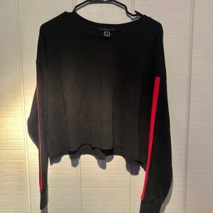 Black Long Sleeve with Red Stripes